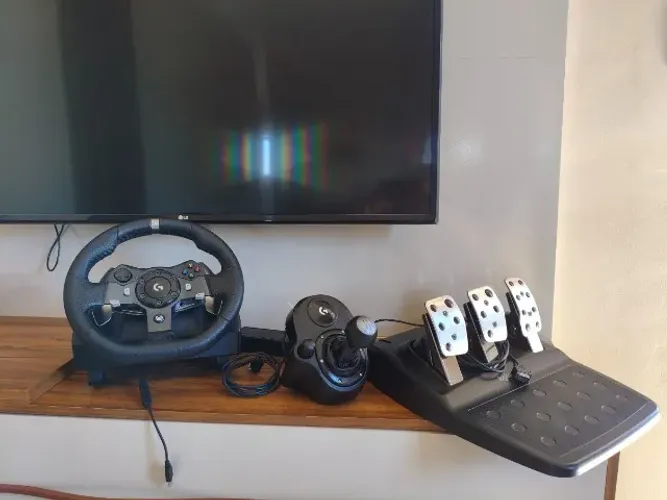 Volante logitech g920 com cambio