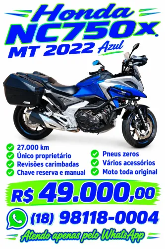 Honda NC750x ABS 2022 Azul metálico