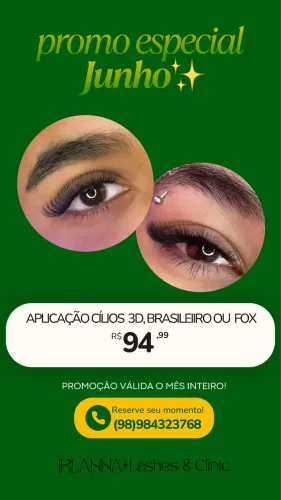 Cílios em promoção o mês inteiro!!