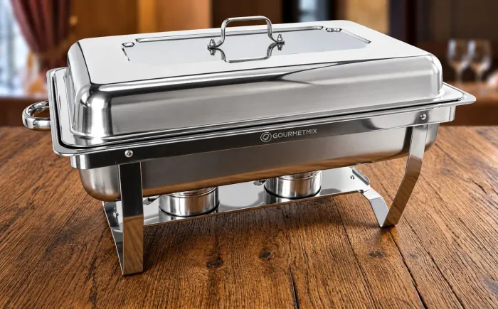 Rechaud 12L todo em INOX + Incluso pegador e colher de brindes.