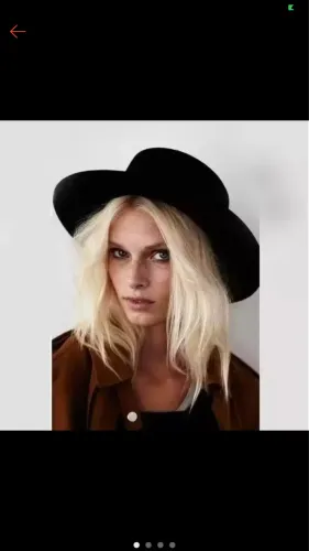 Chapeu Fedora Boater preto 8cm aba