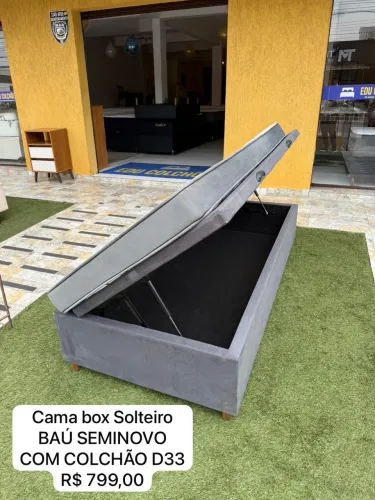 Cama Box Solteiro Baú SEMINOVO - ENTREGO