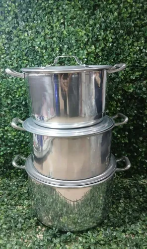 Kit 3 panelas alumínio feijoada 8lt / 5 lts / 3lt