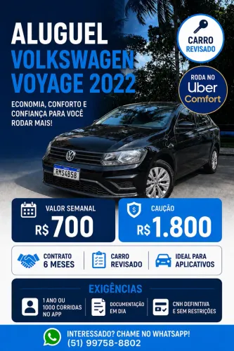 VW Voyage 2022 Aluguel APP - NOVO