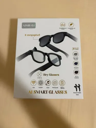 Óculos Inteligentes Smart Glasses AI c/ Câmera - Novíssimo