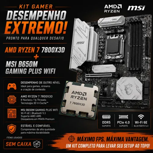 KIT UPGRADE- R7 7800X3D + B650M PLUS WI-FI