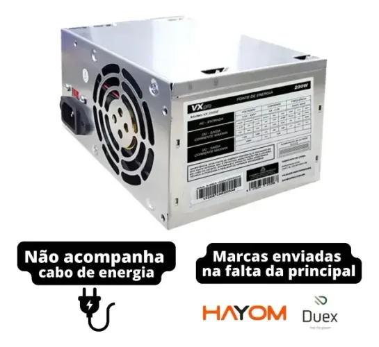 Fonte De Alimentação 230w Atx Chave Manual