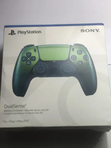 Controle Joystick Sem Fio Dualsense Ps5 Chroma Teal Verde Metálico