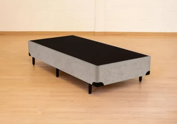 Cama box solteiro bege