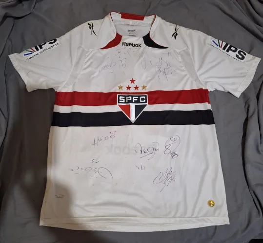 Camisa oficial do São Paulo autografada