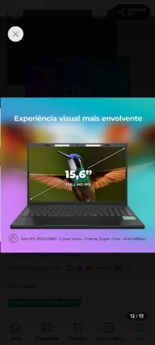 Vendo notebook, mouse e assessórios
