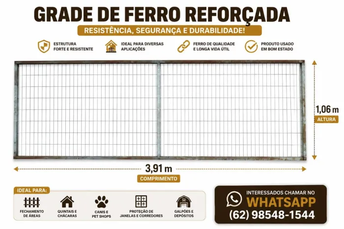 Grade de Ferro Reforçada 3,91m x 1,06m