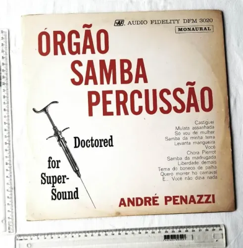 Disco Vinil - LP - André Penazzi - Órgão Samba Percussão (Doctored for Super Sound) - 1963