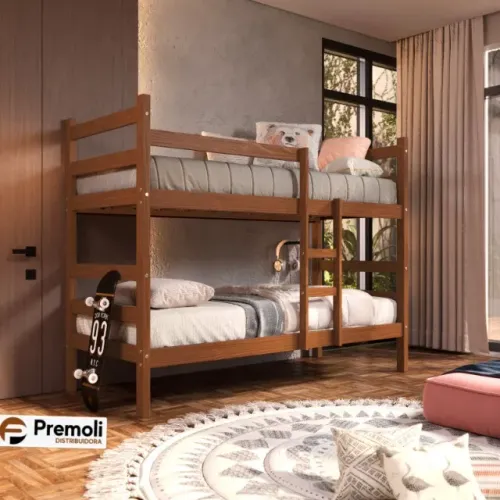 Beliche Havana Em Madeira Maciça 100% Pinus Cor Nogal