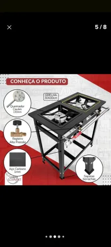 Fogão de alta pressão 2 queimadores sem uso.