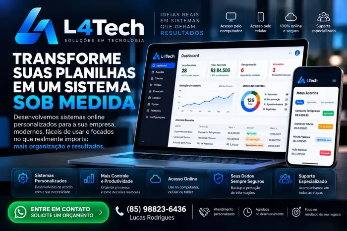 Transforme suas planilhas em um sistema sob medida