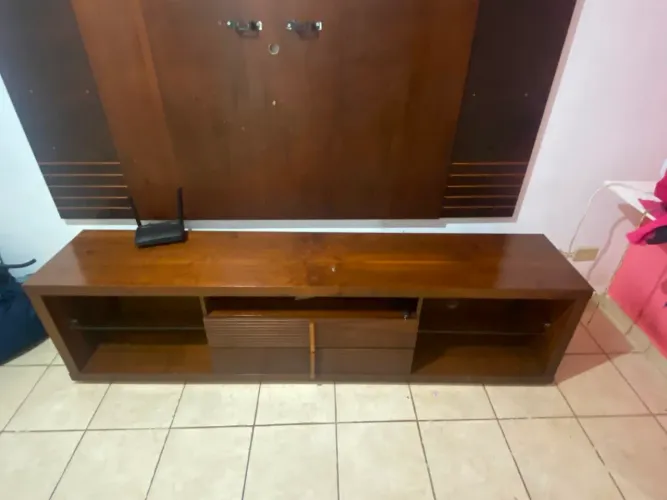 Painel de tv com rack
