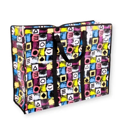 Bolsa Sacola Paraguai Estampada Com Zíper 60cm x 45cm x 20cm