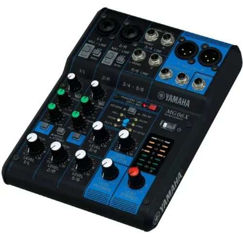 Mesa de Som 6 Canais e EFX MG-06X - Yamaha