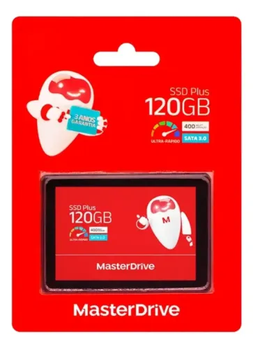 Ssd Disco Solido Master Drive 120 Gb 10x Mais Rápido Cor Preto