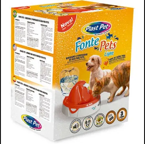 Bebedouro e Purificador de Água Plast Pet Fonte Pets Light - Roxo ( NOVO )