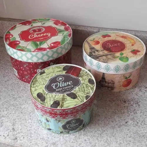 3 Potes Plásticos com Tampa Decorados Cozinha Retrô - NOVOS