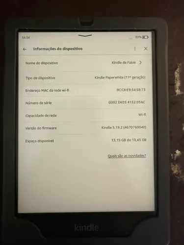 Kindle paperwhite 11ª geração