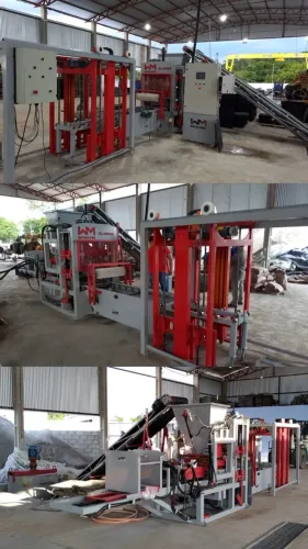 Máquina de Blocos WM BL 4.000 Hidráulica + Robô Empilhador Automática