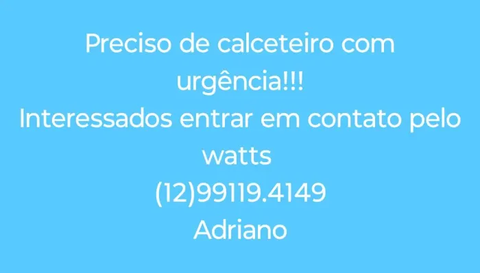 Preciso de calceteiro