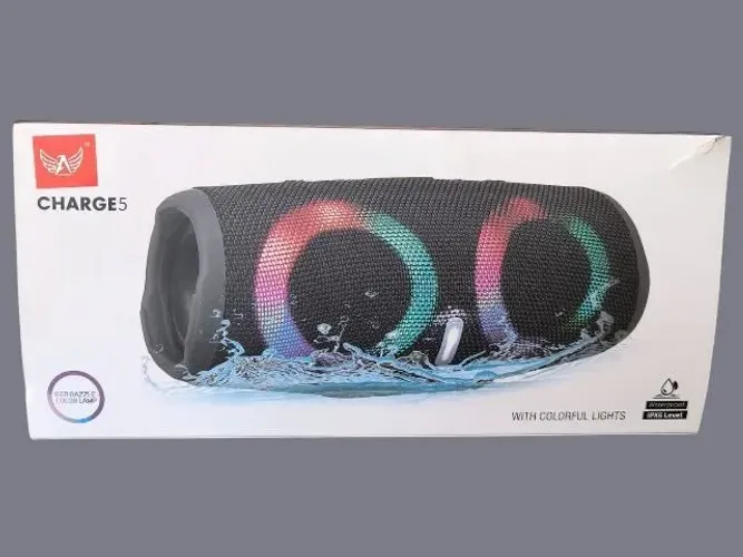 Caixa de Som Bluetooth Charge 5 com Luzes LED RGB