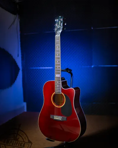 Violão Aço Eletroacústico Giannini Performance GF-1D CEQ Translucent Dark Wine (TDW)