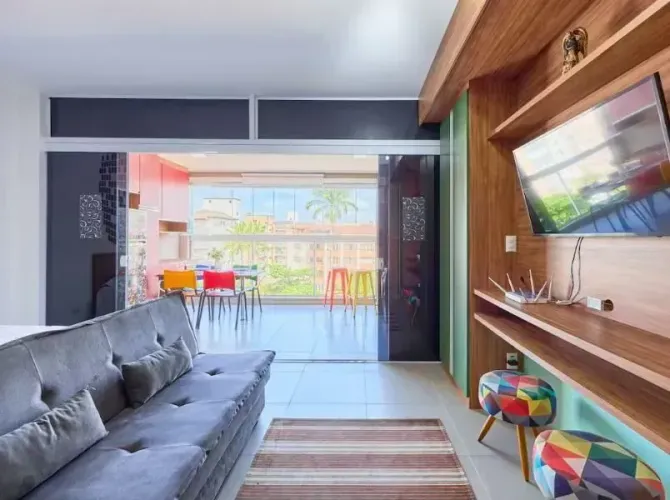 Apartamento tipo Studio no Itaguá | Mobiliado | Piscina e água gourmet - Ubatuba - SP