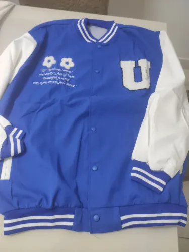 Casaco Estilo Oversize Azul