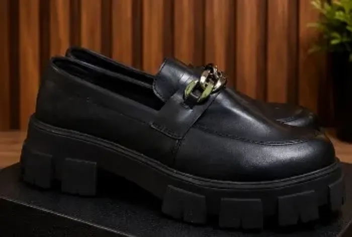 Sapato Mocassim Unissex Tratorado Preto