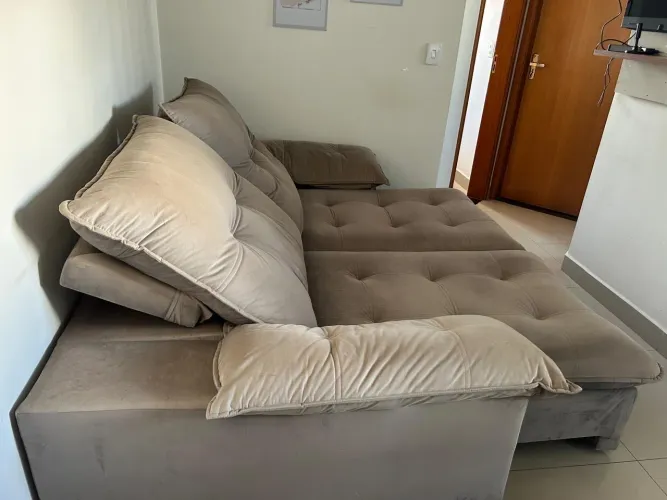 Imperdível Sofá Suede 2 lugares 
