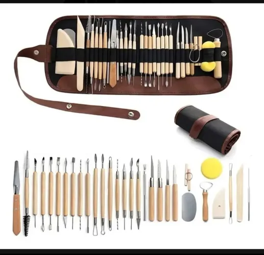 Kit Ferramenta escultura de cerâmica - argila 30pçs