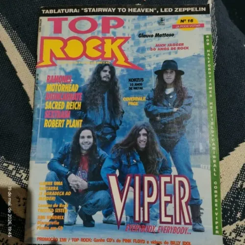 Revista Top Rock nr 16, escpeial Viper. Com perço