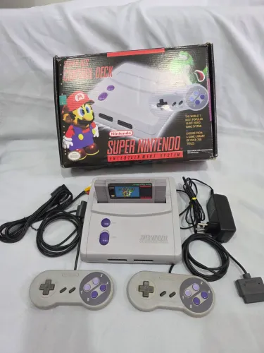 Super Nintendo Baby / Jr + 2 controles + Mario World + Mod RGB 