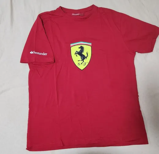 Camiseta Ferrari Scuderia Oficial Licenciada Santander Vermelha M