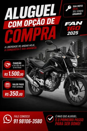 Aluguel de moto com opção de compra 