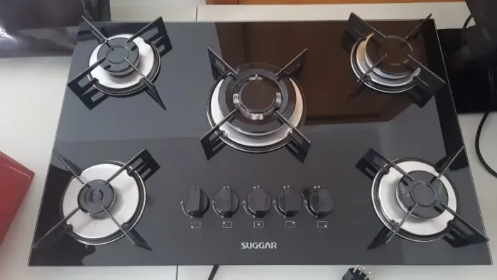 Cooktop Suggar 5 Bocas - Vidro Temperado - Muito Novo
