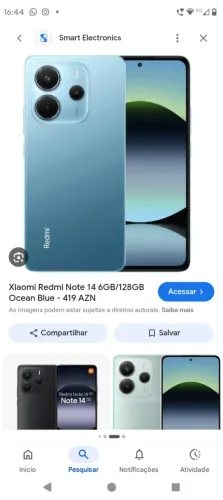 Celular xaimi note 14 com placa queimada