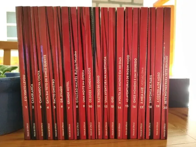 Coleção Folha Clássicos do Cinema Completa - 20 Livros + DVDs - Excelente Estado