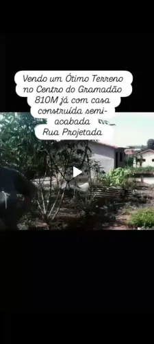 Vendo terreno c/ casa no gramadão 810mt centro