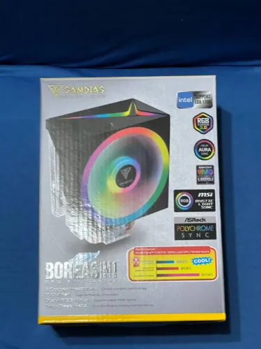 Cooler Processador Gamdias Boreas M1 610-120mm, RGB, Intel + AMD- (NOVO)