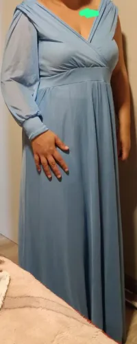 Vestido festa  azul serenity G