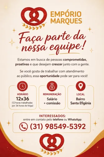 Vaga Emprego Empório 