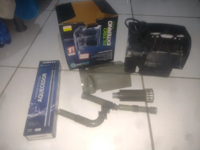 Filtro para aquário até 650 litros e aquecedor 100W