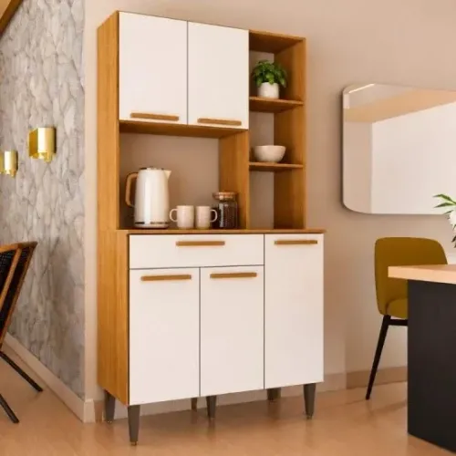 Armário de Cozinha Ananda 0,89m em MDF/MDP rf17 S