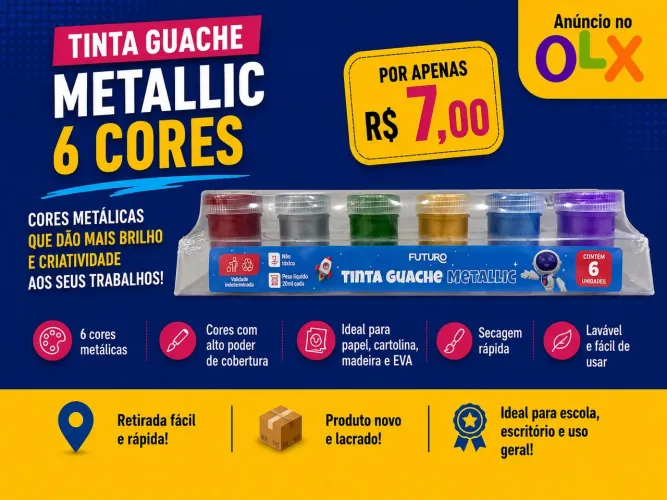 TINTA GUACHE METALLIC